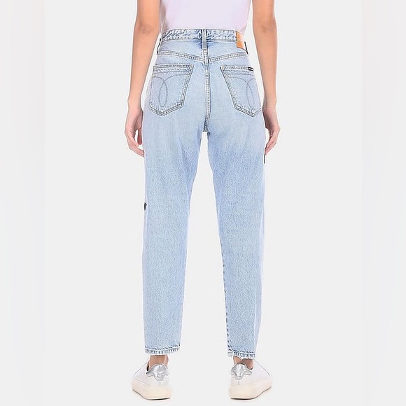 CALVIN KLEIN Women Patchwork Cotton Jeans in size US 26 - Picture 2 of 4